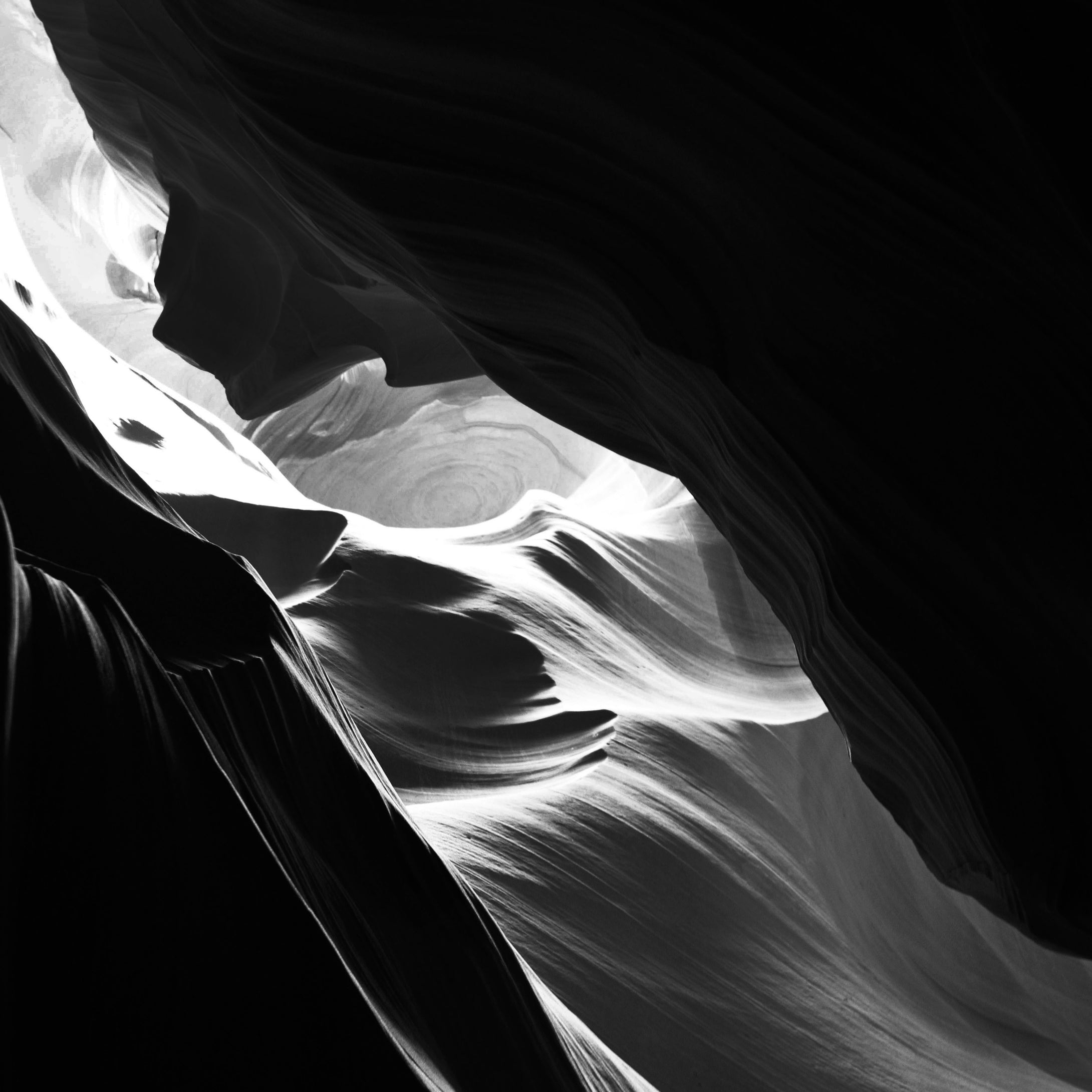 Antelope Canyon in Black and WhiteSquared